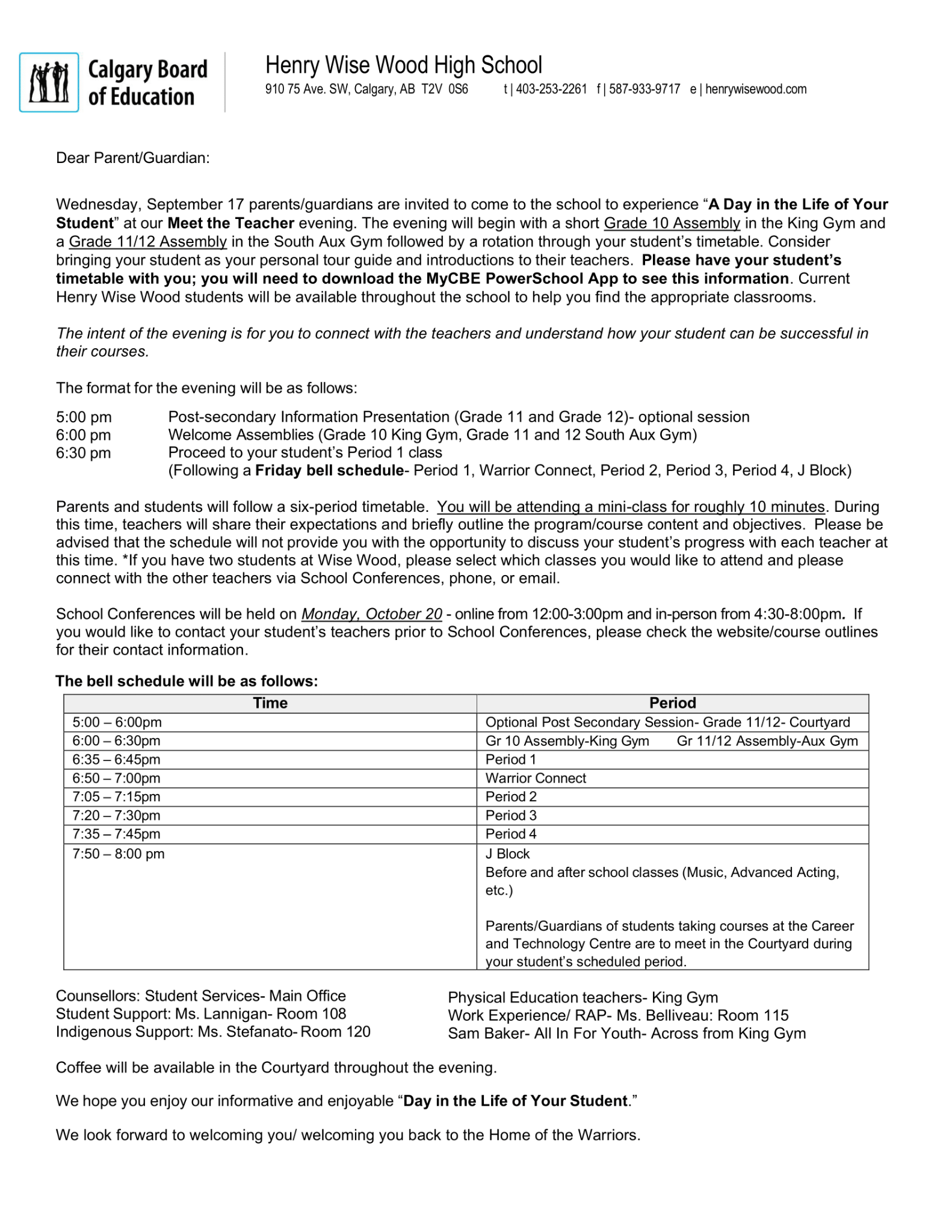 HWW Meet the Teacher